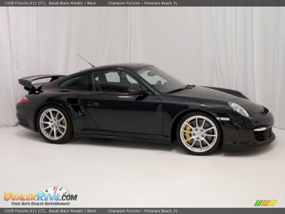 2008 Porsche 911 GT2 Basalt Black Metallic / Black Photo #4