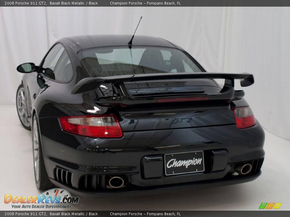 2008 Porsche 911 GT2 Basalt Black Metallic / Black Photo #7