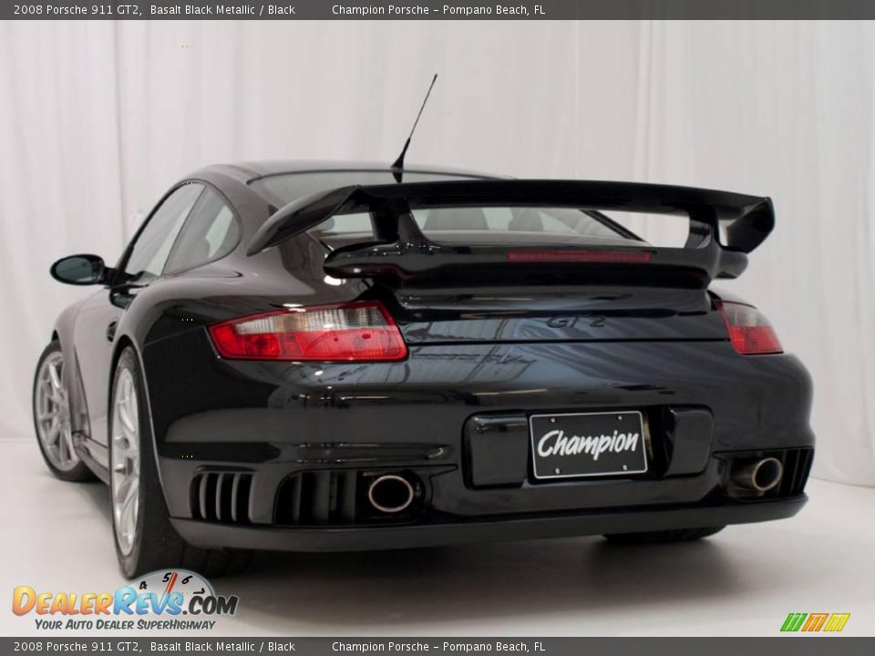 2008 Porsche 911 GT2 Basalt Black Metallic / Black Photo #8