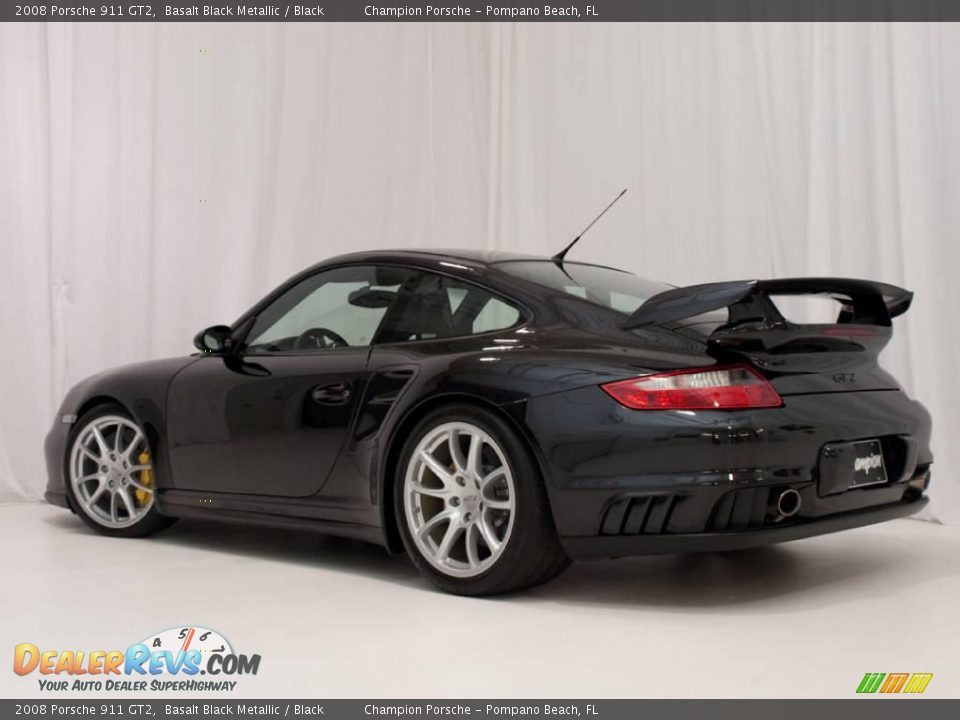2008 Porsche 911 GT2 Basalt Black Metallic / Black Photo #10