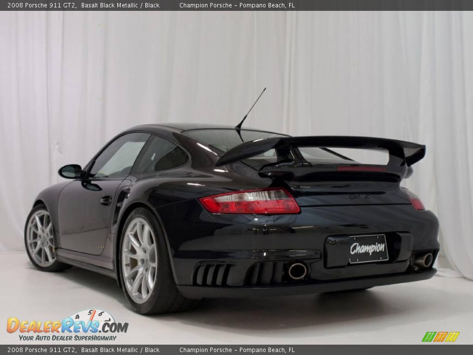 2008 Porsche 911 GT2 Basalt Black Metallic / Black Photo #12