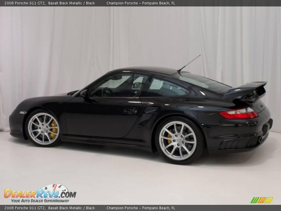 2008 Porsche 911 GT2 Basalt Black Metallic / Black Photo #13