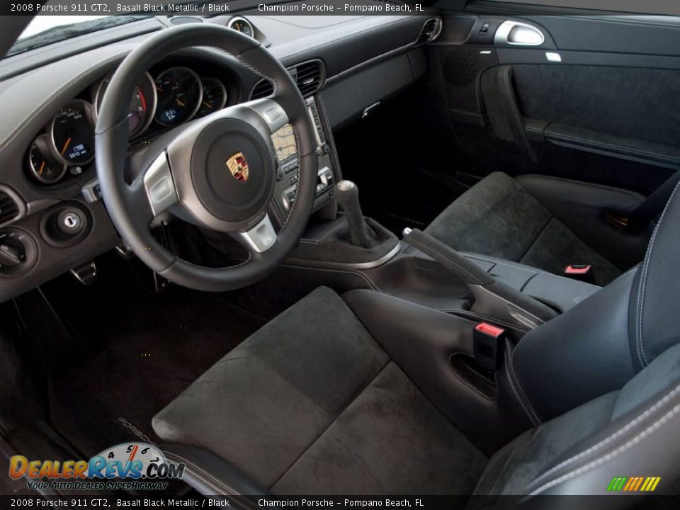 2008 Porsche 911 GT2 Basalt Black Metallic / Black Photo #15