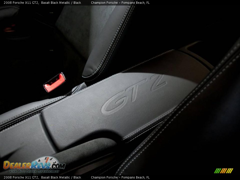2008 Porsche 911 GT2 Basalt Black Metallic / Black Photo #19