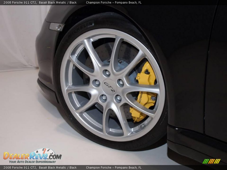 2008 Porsche 911 GT2 Basalt Black Metallic / Black Photo #25