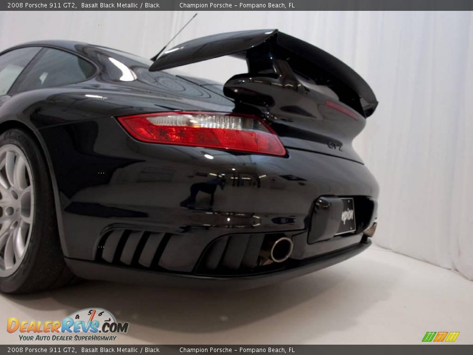 2008 Porsche 911 GT2 Basalt Black Metallic / Black Photo #28