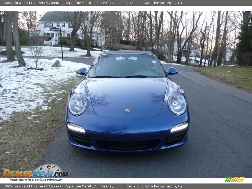 2009 Porsche 911 Carrera S Cabriolet Aqua Blue Metallic / Stone Grey Photo #2