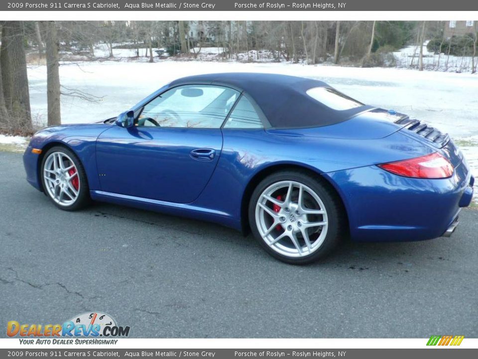 2009 Porsche 911 Carrera S Cabriolet Aqua Blue Metallic / Stone Grey Photo #4