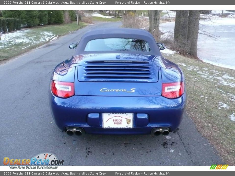 2009 Porsche 911 Carrera S Cabriolet Aqua Blue Metallic / Stone Grey Photo #5