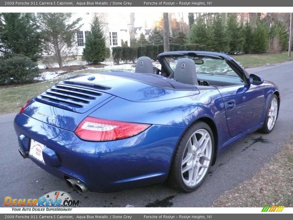 2009 Porsche 911 Carrera S Cabriolet Aqua Blue Metallic / Stone Grey Photo #6