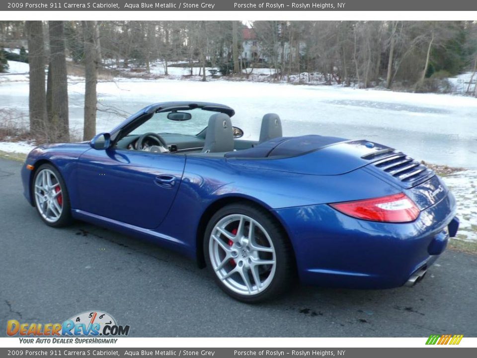 2009 Porsche 911 Carrera S Cabriolet Aqua Blue Metallic / Stone Grey Photo #9
