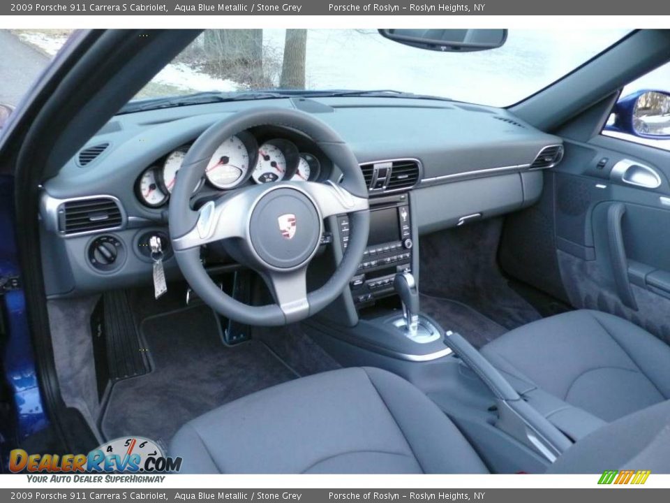 2009 Porsche 911 Carrera S Cabriolet Aqua Blue Metallic / Stone Grey Photo #10