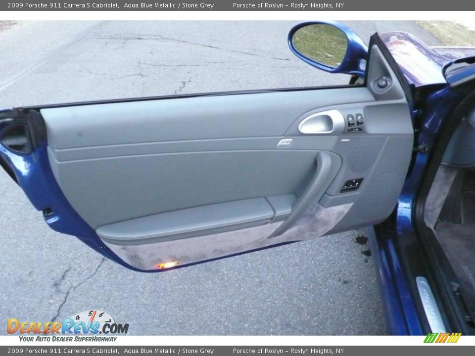 2009 Porsche 911 Carrera S Cabriolet Aqua Blue Metallic / Stone Grey Photo #11