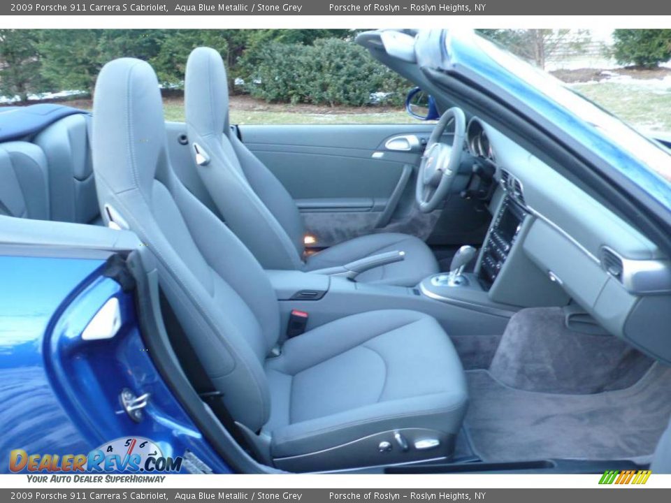 2009 Porsche 911 Carrera S Cabriolet Aqua Blue Metallic / Stone Grey Photo #13