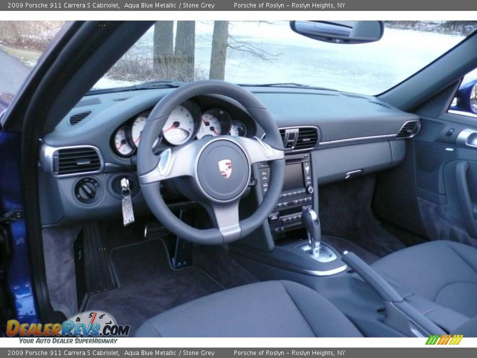 2009 Porsche 911 Carrera S Cabriolet Aqua Blue Metallic / Stone Grey Photo #16