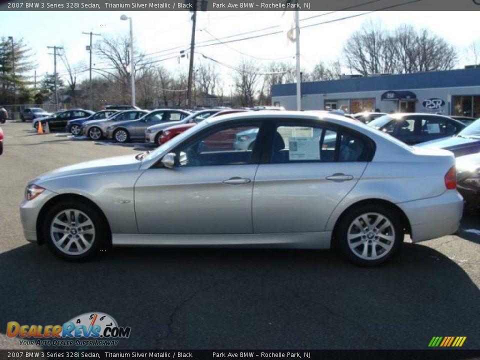 2007 BMW 3 Series 328i Sedan Titanium Silver Metallic / Black Photo #5