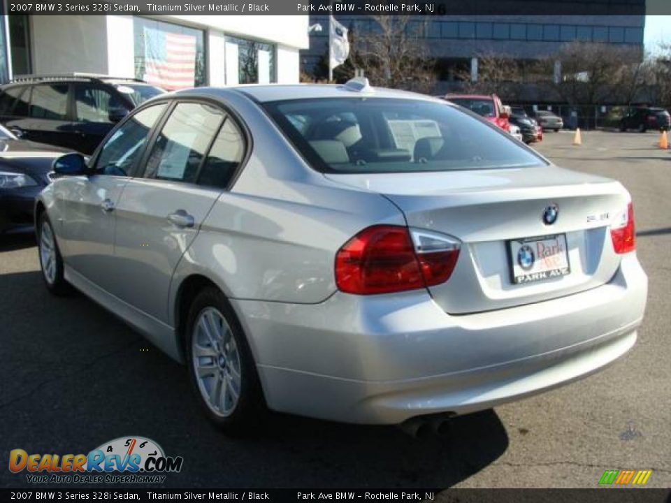 2007 BMW 3 Series 328i Sedan Titanium Silver Metallic / Black Photo #6