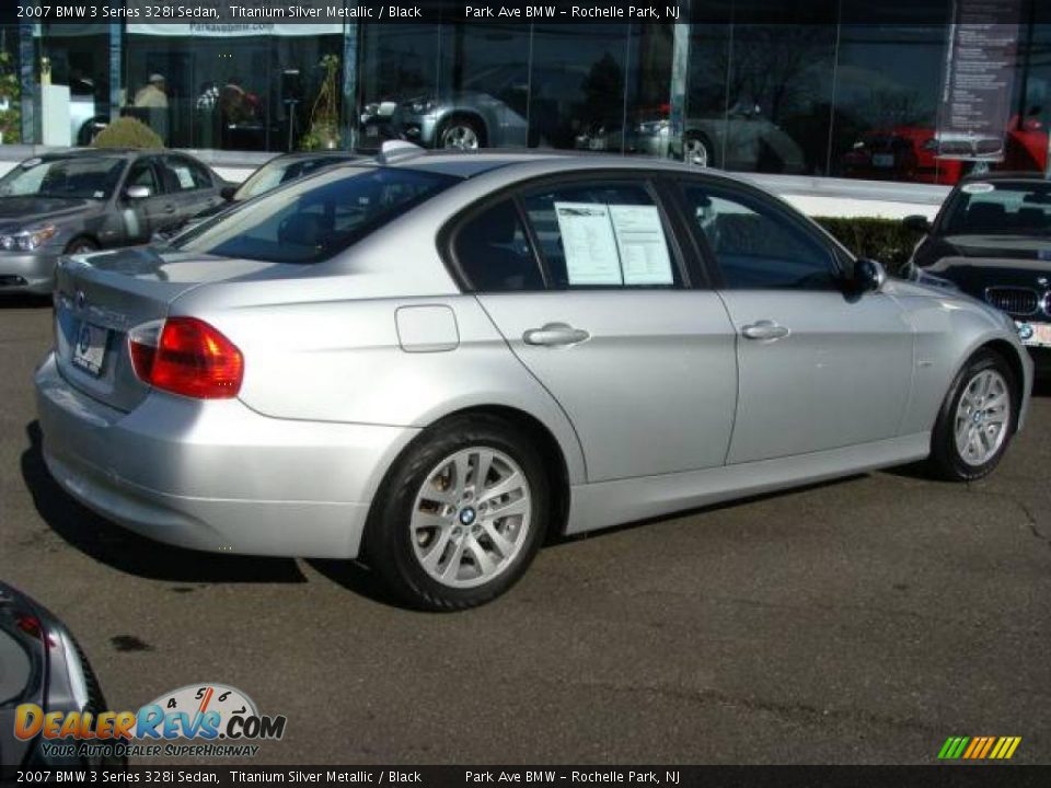 2007 BMW 3 Series 328i Sedan Titanium Silver Metallic / Black Photo #8