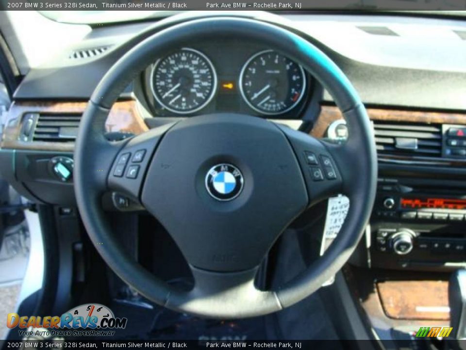 2007 BMW 3 Series 328i Sedan Titanium Silver Metallic / Black Photo #13