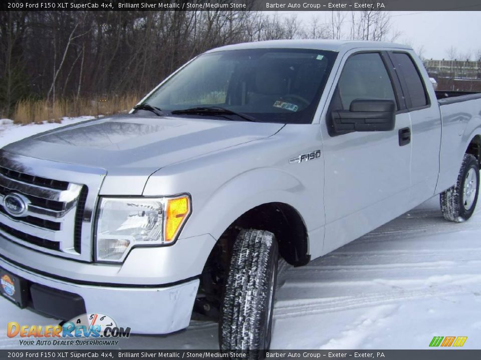 2009 Ford F150 XLT SuperCab 4x4 Brilliant Silver Metallic / Stone/Medium Stone Photo #1