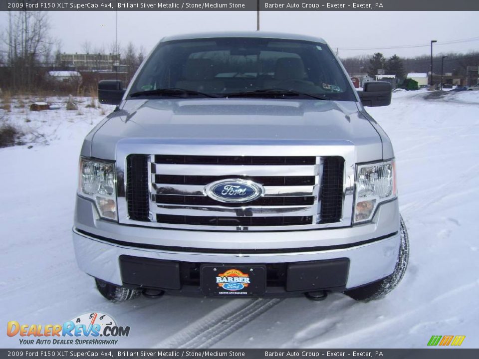 2009 Ford F150 XLT SuperCab 4x4 Brilliant Silver Metallic / Stone/Medium Stone Photo #2