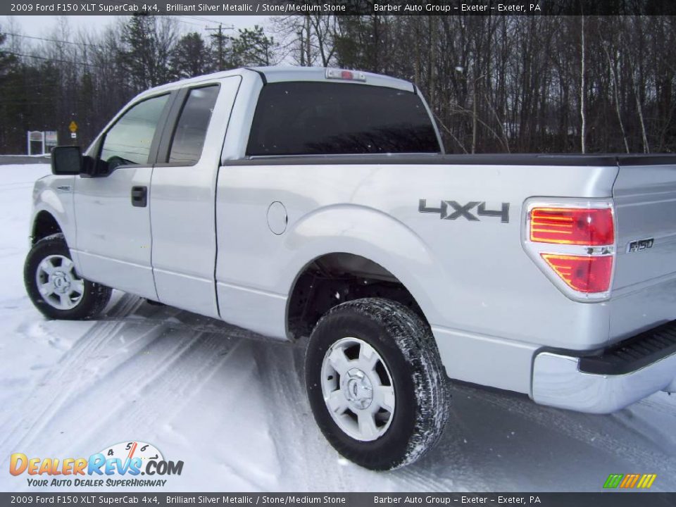 2009 Ford F150 XLT SuperCab 4x4 Brilliant Silver Metallic / Stone/Medium Stone Photo #5