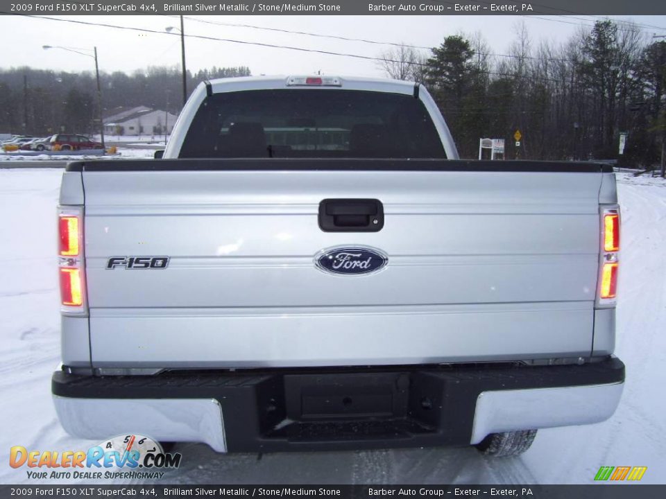 2009 Ford F150 XLT SuperCab 4x4 Brilliant Silver Metallic / Stone/Medium Stone Photo #6