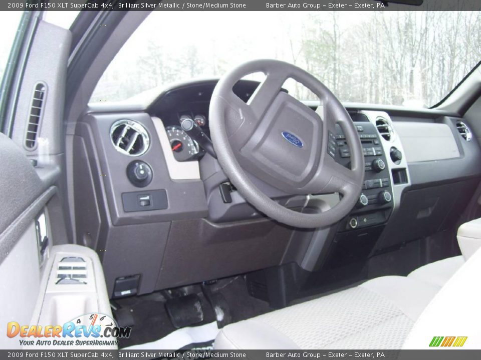 2009 Ford F150 XLT SuperCab 4x4 Brilliant Silver Metallic / Stone/Medium Stone Photo #7
