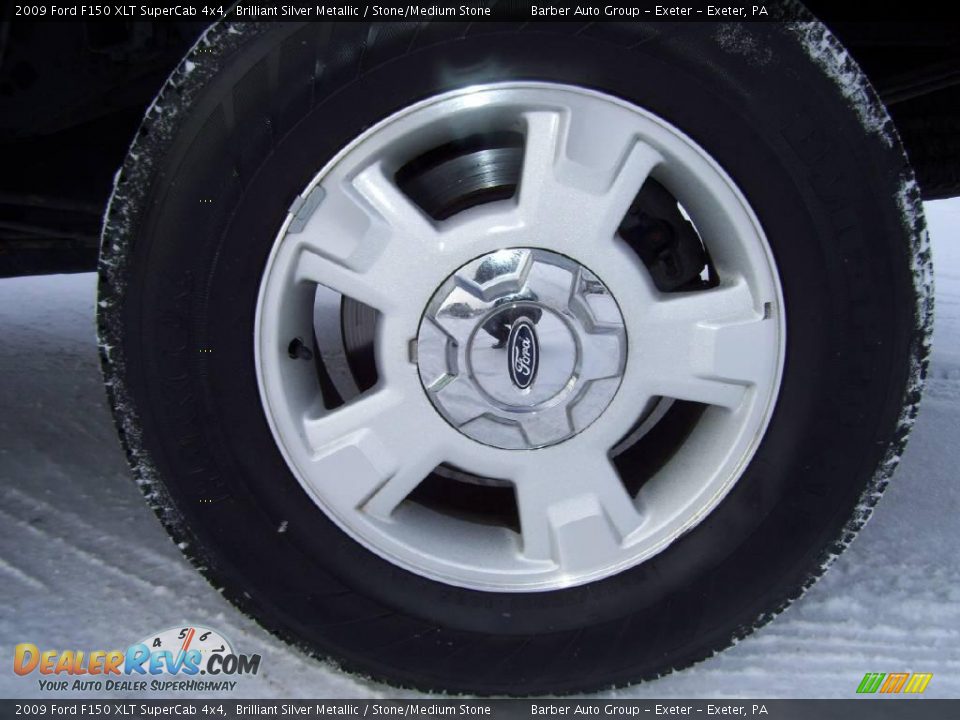 2009 Ford F150 XLT SuperCab 4x4 Brilliant Silver Metallic / Stone/Medium Stone Photo #11