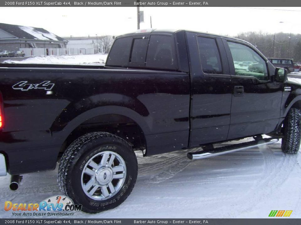 2008 Ford F150 XLT SuperCab 4x4 Black / Medium/Dark Flint Photo #4