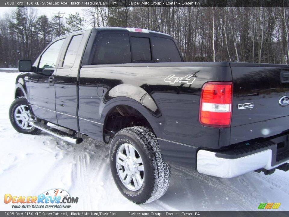2008 Ford F150 XLT SuperCab 4x4 Black / Medium/Dark Flint Photo #5