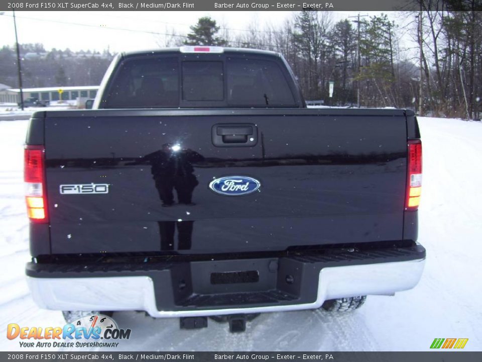 2008 Ford F150 XLT SuperCab 4x4 Black / Medium/Dark Flint Photo #6