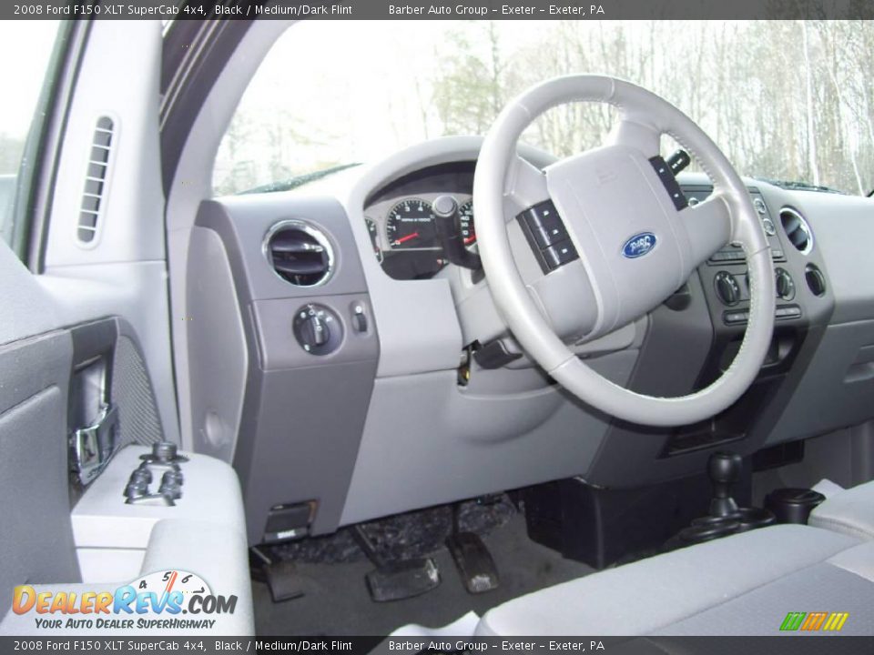 2008 Ford F150 XLT SuperCab 4x4 Black / Medium/Dark Flint Photo #8