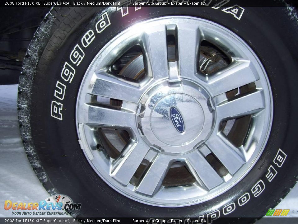 2008 Ford F150 XLT SuperCab 4x4 Black / Medium/Dark Flint Photo #12