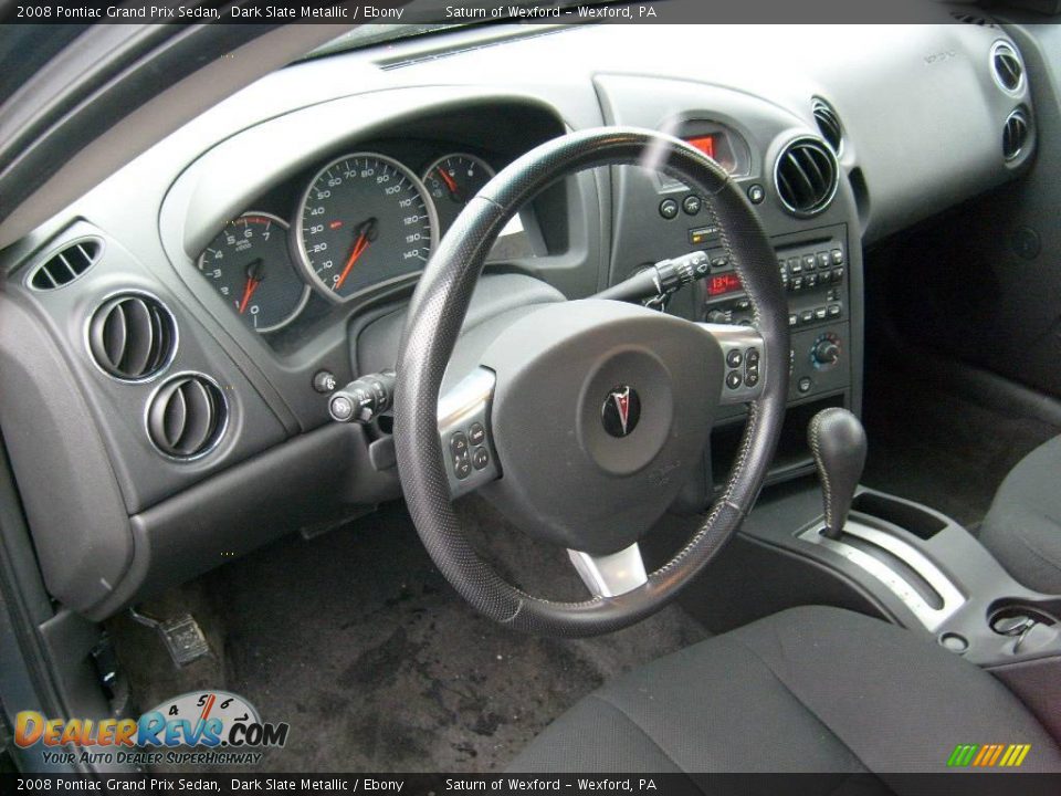 2008 Pontiac Grand Prix Sedan Dark Slate Metallic / Ebony Photo #11