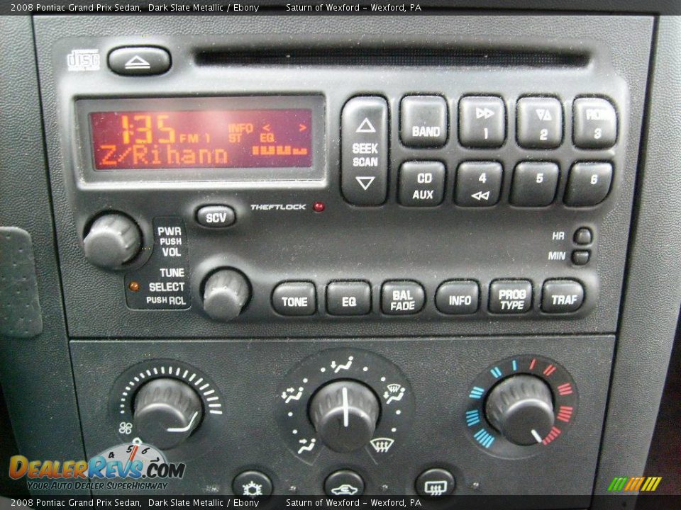 2008 Pontiac Grand Prix Sedan Dark Slate Metallic / Ebony Photo #19