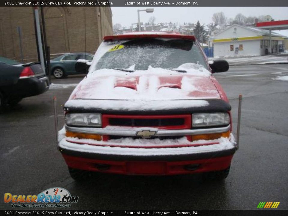 2001 Chevrolet S10 LS Crew Cab 4x4 Victory Red / Graphite Photo #6