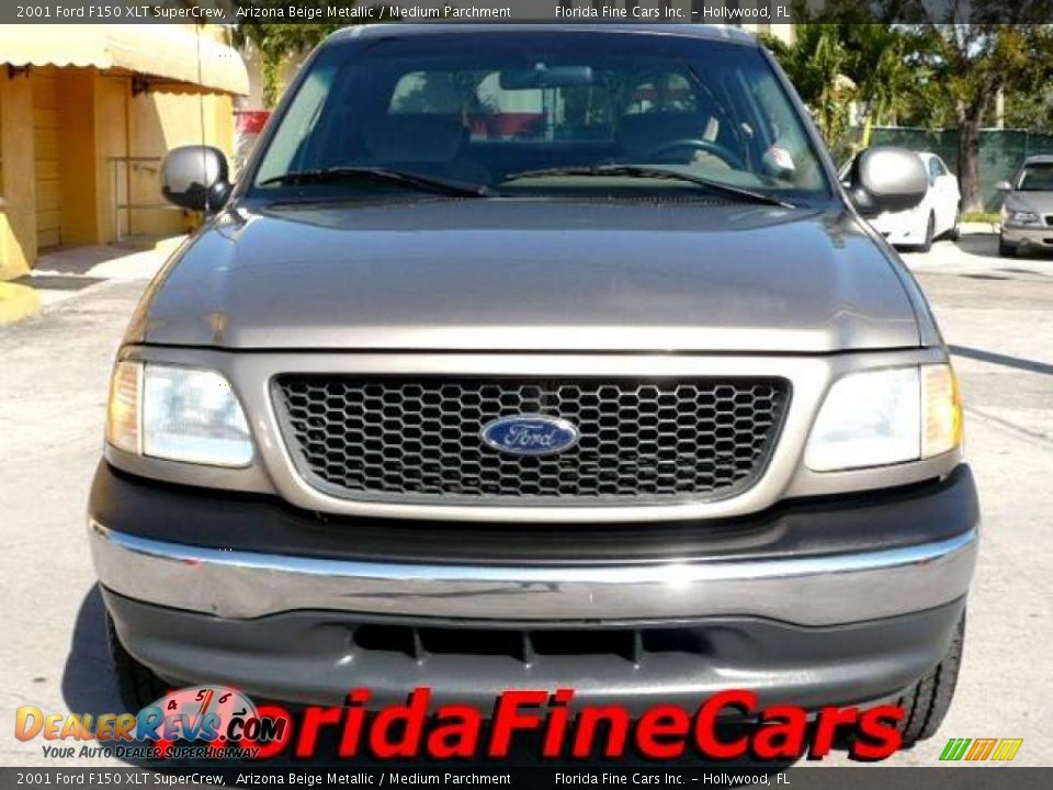 2001 Ford F150 XLT SuperCrew Arizona Beige Metallic / Medium Parchment Photo #5