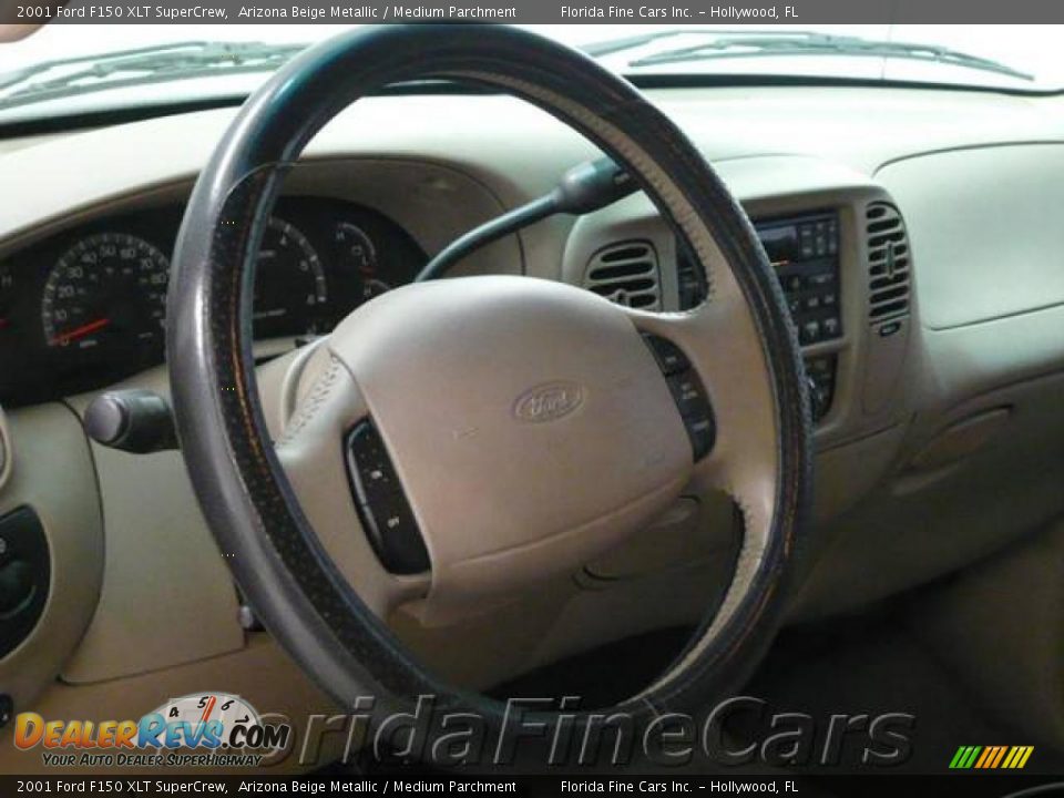 2001 Ford F150 XLT SuperCrew Arizona Beige Metallic / Medium Parchment Photo #14