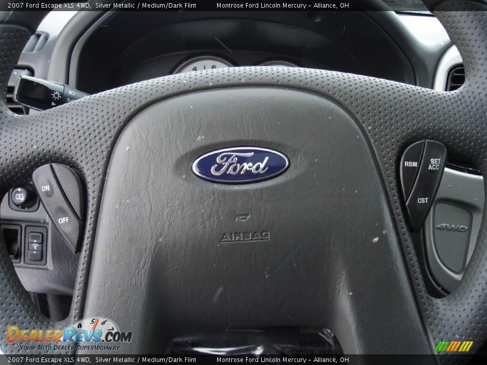 2007 Ford Escape XLS 4WD Silver Metallic / Medium/Dark Flint Photo #27
