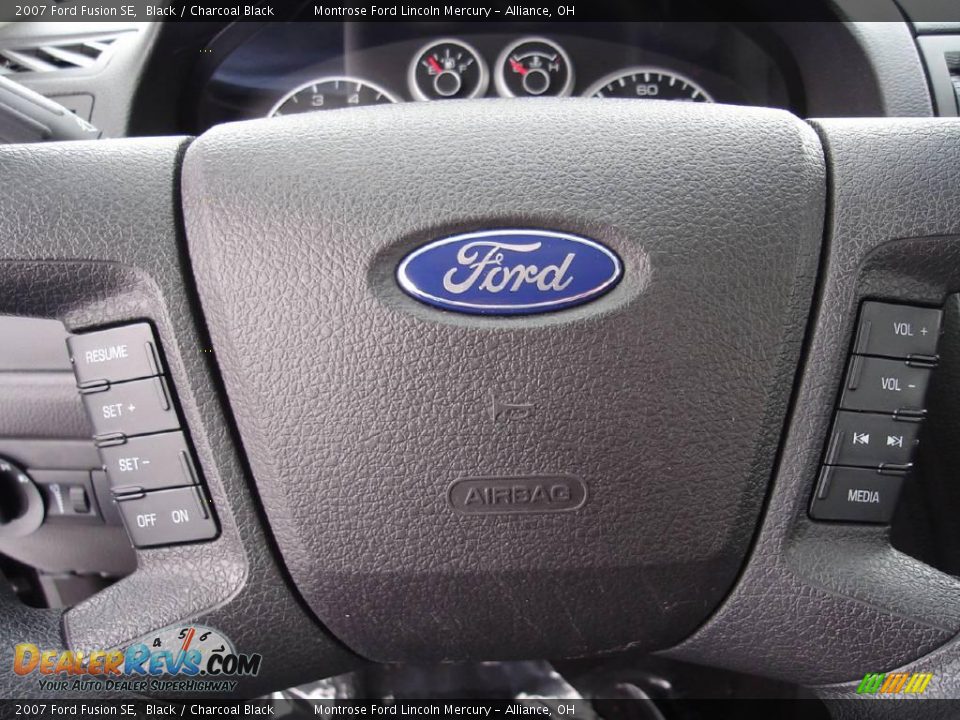 2007 Ford Fusion SE Black / Charcoal Black Photo #26