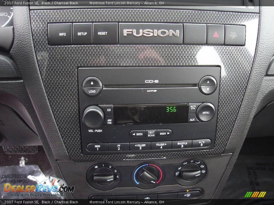 2007 Ford Fusion SE Black / Charcoal Black Photo #27
