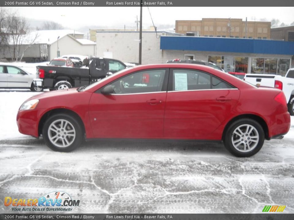 2006 Pontiac G6 V6 Sedan Crimson Red / Ebony Photo #5