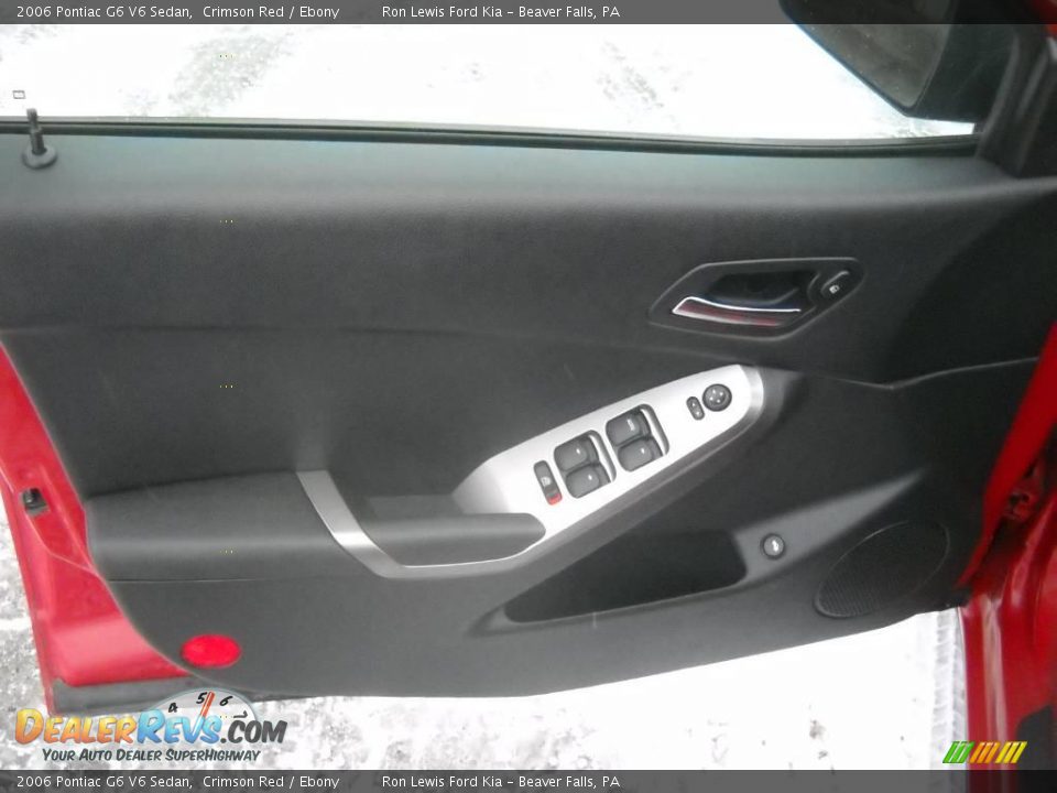 2006 Pontiac G6 V6 Sedan Crimson Red / Ebony Photo #6
