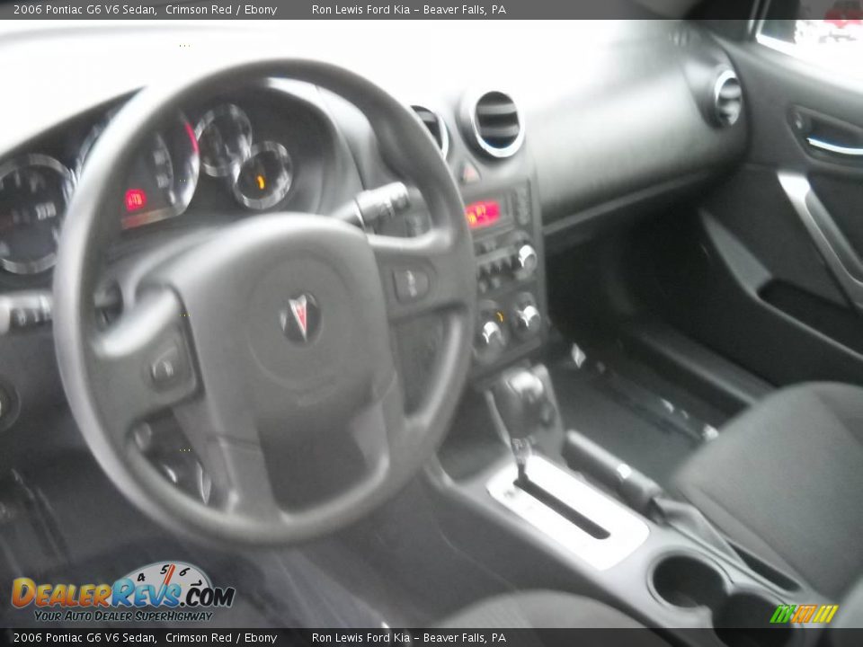 2006 Pontiac G6 V6 Sedan Crimson Red / Ebony Photo #7