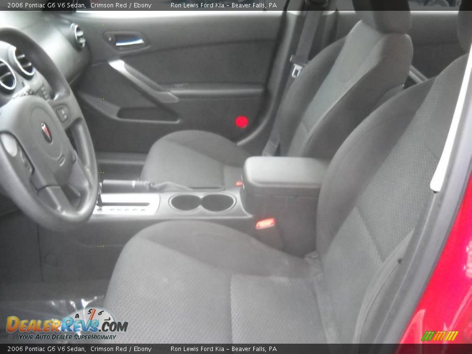 2006 Pontiac G6 V6 Sedan Crimson Red / Ebony Photo #8