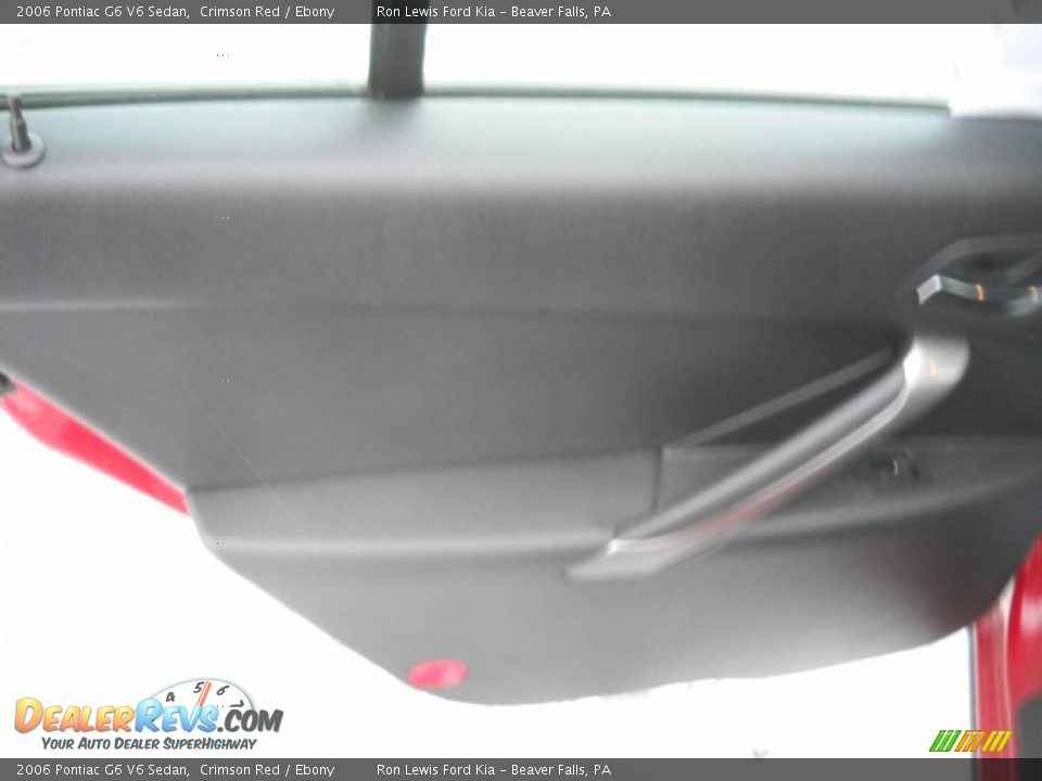 2006 Pontiac G6 V6 Sedan Crimson Red / Ebony Photo #10