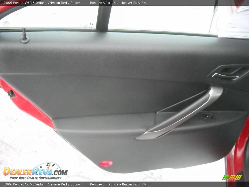 2006 Pontiac G6 V6 Sedan Crimson Red / Ebony Photo #11