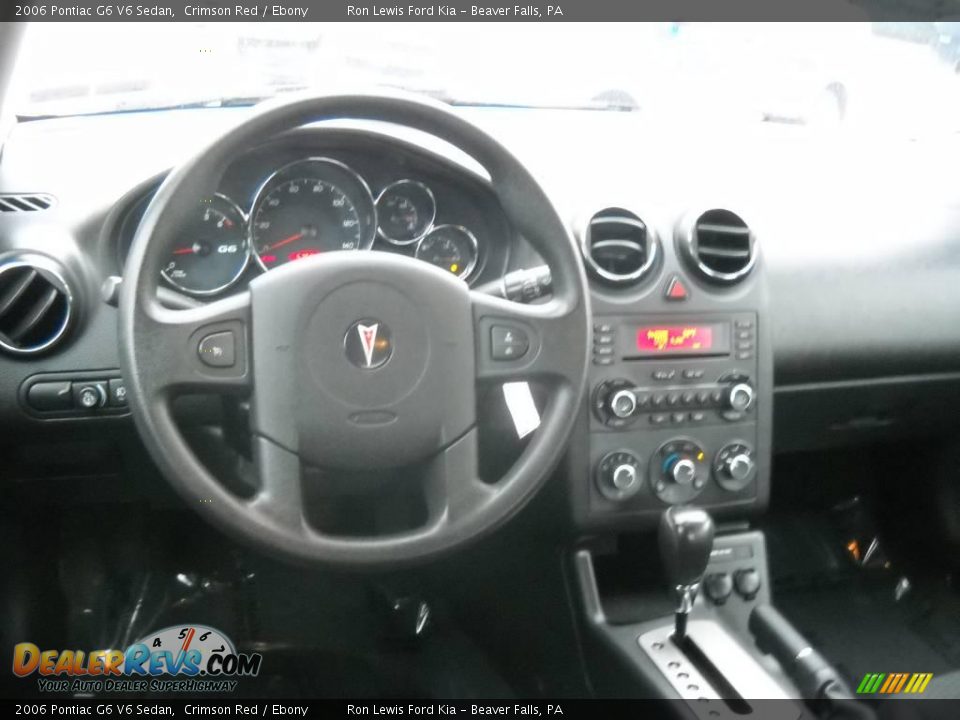 2006 Pontiac G6 V6 Sedan Crimson Red / Ebony Photo #12