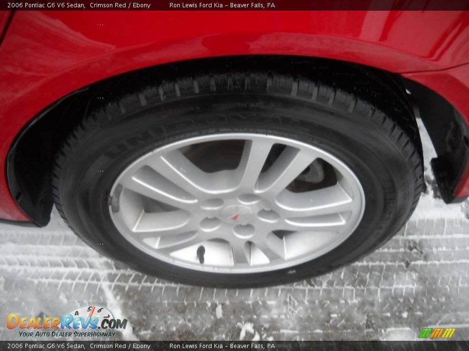 2006 Pontiac G6 V6 Sedan Crimson Red / Ebony Photo #13